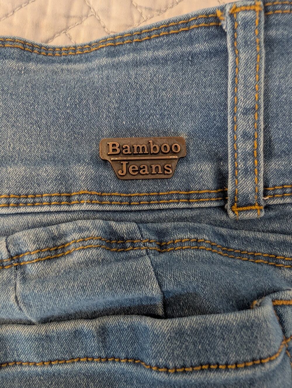 Bamboo Jeans Women's Size 17 Blue Stretch Ankle (0424)